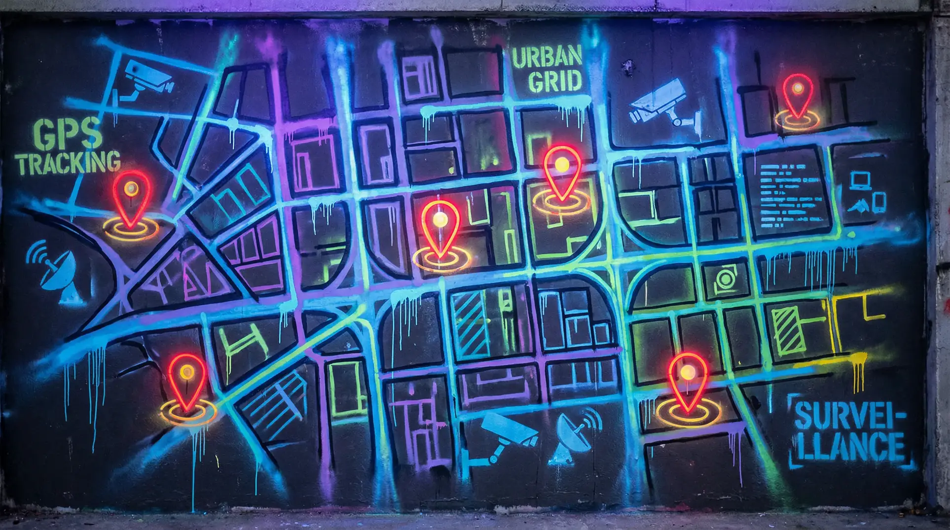 破茧网剧在线观看 狗仔追踪地图 - 城市涂鸦风格